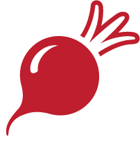 Radish icon red